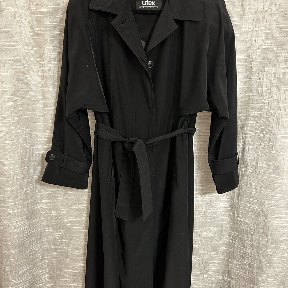 Utex Women's Black Trench Coat